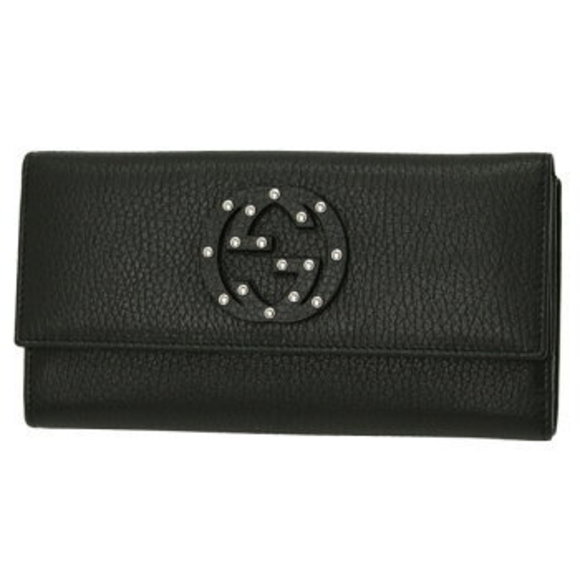 Gucci Long Wallet Bit Black Calfskin - Picture 1 of 3